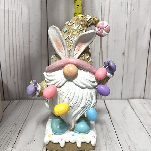 Easter Holiday Lighted Gnome Tabletop Decor Battery Operated Easter Decor - Picture 8 of 9
